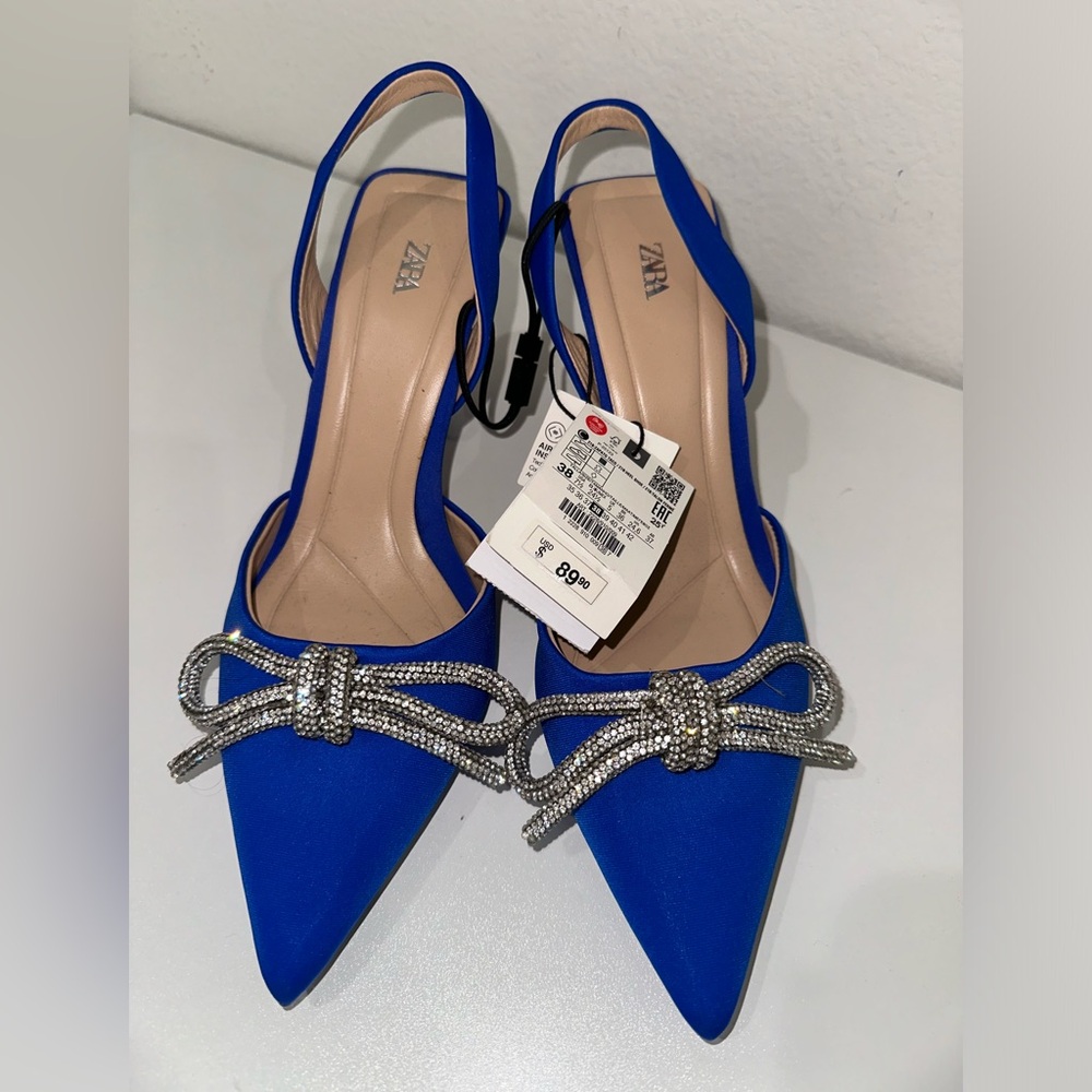 Blue Zara heels size 38